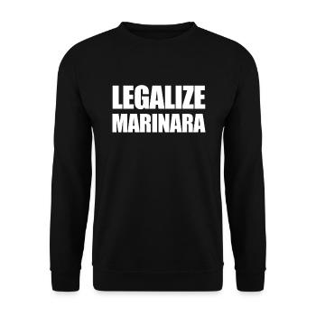 Legalisieren Sie Marinara Italienische Pasta legal - Unisex Pullover - Schwarz - Vorne - Alina (178cm) & Michal (187cm)