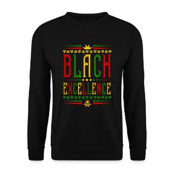 Black Excellence HBCU Abschluss Black Exzellenz - Unisex Pullover - Schwarz - Vorne - Alina (178cm) & Michal (187cm)
