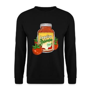 Legalisieren Sie Marinara Italienische Pasta legal - Unisex Pullover - Schwarz - Vorne - Alina (178cm) & Michal (187cm)