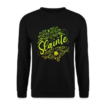 Slainte St. Paddy's Day Salute St. Patrick's Day - Unisex Pullover - Schwarz - Vorne - Alina (178cm) & Michal (187cm)