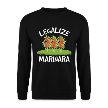 Legalisieren Sie Marinara Italienische Pasta legal - Unisex Pullover - Schwarz - Vorne - Alina (178cm) & Michal (187cm)