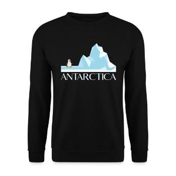 Die Antarktis war dort Antarktis Urlaub - Unisex Pullover - Schwarz - Vorne - Alina (178cm) & Michal (187cm)