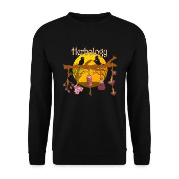 Herbologie Hexenpflanze Kr�uterrank HerbologieKr�u - Unisex Pullover - Schwarz - Vorne - Alina (178cm) & Michal (187cm)