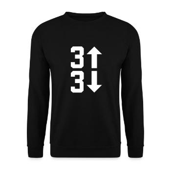 3 Up 3 Down Baseballliebhaber Baseball Pitcher Boy - Unisex Pullover - Schwarz - Vorne - Alina (178cm) & Michal (187cm)