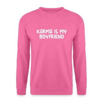 Karma ist mein Freund - Unisex Pullover - Pink - Vorne