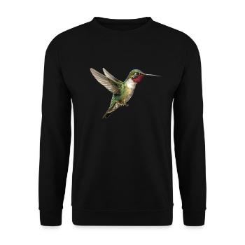 Ruby Throated Hummingbird Vogelbeobachter Hummingb - Unisex Pullover - Schwarz - Vorne - Alina (178cm) & Michal (187cm)