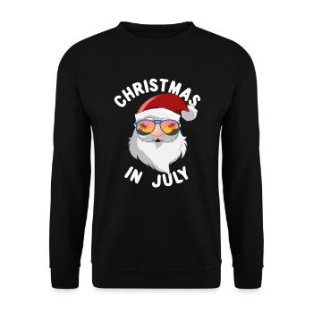 Weihnachten im Juli Santa Beach Urlaub Weihnachten - Unisex Pullover - Schwarz - Vorne - Alina (178cm) & Michal (187cm)