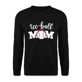Tee-Ball Mom Tee Ball Baseball Frauen Tee-Ball - Unisex Pullover - Schwarz - Vorne - Alina (178cm) & Michal (187cm)
