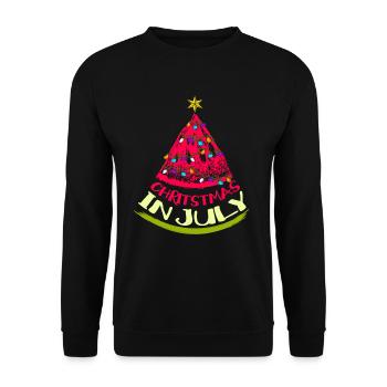 Weihnachten im Juli Watermelon Slice Weihnachten J - Unisex Pullover - Schwarz - Vorne - Alina (178cm) & Michal (187cm)