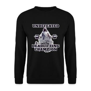 Jesus ungeschlagener Fr�hlingsmeister -Meister -Au - Unisex Pullover - Schwarz - Vorne - Alina (178cm) & Michal (187cm)