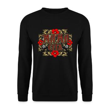 Mama Cita hei�e mexikanische Frau Mamacita - Unisex Pullover - Schwarz - Vorne - Alina (178cm) & Michal (187cm)