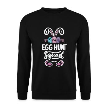 Eiersuche Squad Ostern Funny Kids Ostern Eiersuche - Unisex Pullover - Schwarz - Vorne - Alina (178cm) & Michal (187cm)
