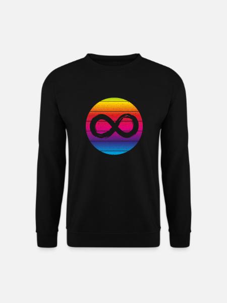 Neurodiversity Infinity Sunset Autismusbewusstsein - Unisex Pullover - Schwarz