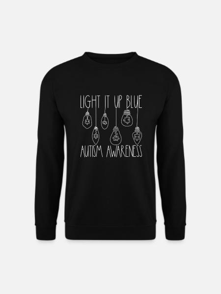 Z�nden Sie es Blue Autism Awareness auf, hell es b - Unisex Pullover - Schwarz