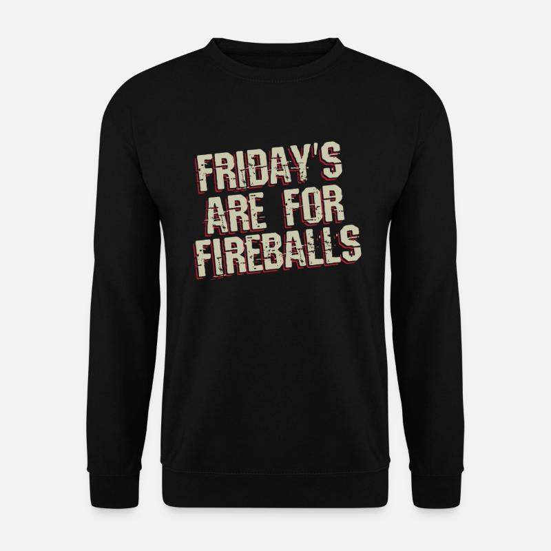 Freitags sind f�r Feuerb�lle lustiger Feuerball - Unisex Pullover - Schwarz