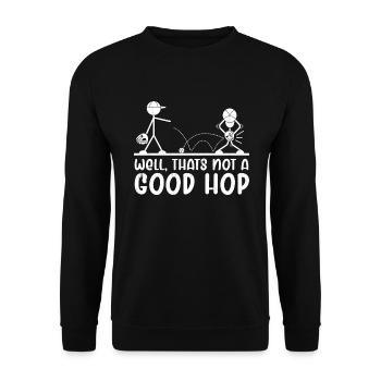 Nun, das ist kein guter Hop lustiger Kinder Jungen - Unisex Pullover - Schwarz - Vorne - Alina (178cm) & Michal (187cm)