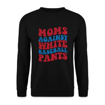 M�tter gegen wei�e Baseballhosen Frauen BaseballM� - Unisex Pullover - Schwarz - Vorne - Alina (178cm) & Michal (187cm)