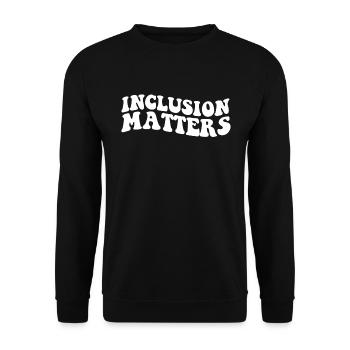 Inklusion ist wichtiger Bildungsautismus von Sonde - Unisex Pullover - Schwarz - Vorne - Alina (178cm) & Michal (187cm)