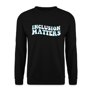 Inklusion ist wichtiger Bildungsautismus von Sonde - Unisex Pullover - Schwarz - Vorne - Alina (178cm) & Michal (187cm)