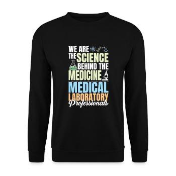 Medical Laboratory Professionals Lab Tech Lab Week - Unisex Pullover - Schwarz - Vorne - Alina (178cm) & Michal (187cm)