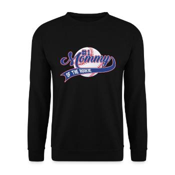 Mama des Rookie 1. Geburtstags Baseballfamilie - Unisex Pullover - Schwarz - Vorne - Alina (178cm) & Michal (187cm)
