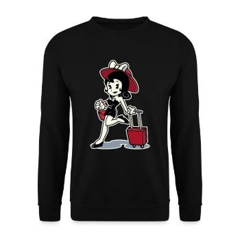 World Traveller Girl World Traveller FrauenreisenR - Unisex Pullover - Schwarz - Vorne - Alina (178cm) & Michal (187cm)