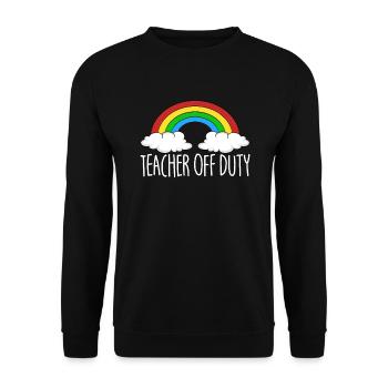Lehrer au�erhalb des Dienstes Rainbow Letzter Schu - Unisex Pullover - Schwarz - Vorne - Alina (178cm) & Michal (187cm)