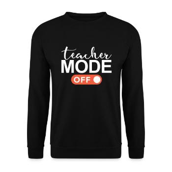 Lehrermodus ab dem letzten Tag des Schullehrers - Unisex Pullover - Schwarz - Vorne - Alina (178cm) & Michal (187cm)