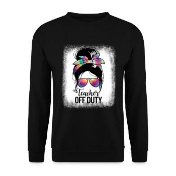 Lehrer au�erhalb des Dienstes Frauen -Messy Br�tch - Unisex Pullover - Schwarz - Vorne - Alina (178cm) & Michal (187cm)