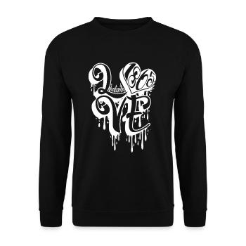 Liebe Juneteenth 1865 Schwarze Geschichte Juneteen - Unisex Pullover - Schwarz - Vorne - Alina (178cm) & Michal (187cm)