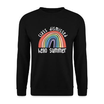 Klasse entlassen Hallo Sommerlehrerschule - Unisex Pullover - Schwarz - Vorne - Alina (178cm) & Michal (187cm)