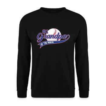Opa der Rookie 1. Geburtstag Baseballfamilie - Unisex Pullover - Schwarz - Vorne - Alina (178cm) & Michal (187cm)