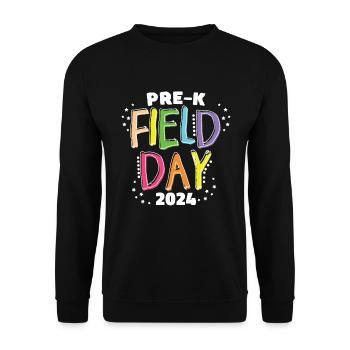 Pre-K-Feldtag 2024 Schullehrer Field Day - Unisex Pullover - Schwarz - Vorne - Alina (178cm) & Michal (187cm)