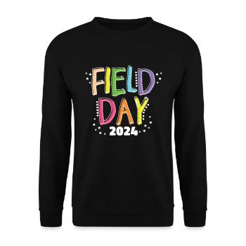 Field Day 2024 �ler Kinder Lehrer Field Tag 202 - Unisex Pullover - Schwarz - Vorne - Alina (178cm) & Michal (187cm)
