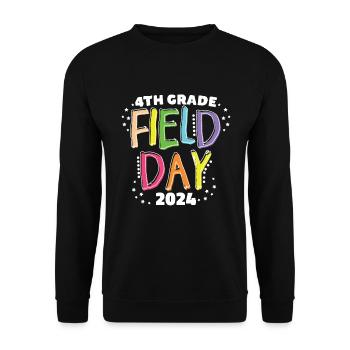 4. Klasse Field Day 2024 Schullehrer f�r Kinder - Unisex Pullover - Schwarz - Vorne - Alina (178cm) & Michal (187cm)