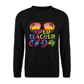 Sped -Lehrer aus dem Dienst Letzter Schullehrer - Unisex Pullover - Schwarz - Vorne - Alina (178cm) & Michal (187cm)