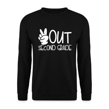 Frieden aus der zweiten Klasse Graduation Frieden - Unisex Pullover - Schwarz - Vorne - Alina (178cm) & Michal (187cm)