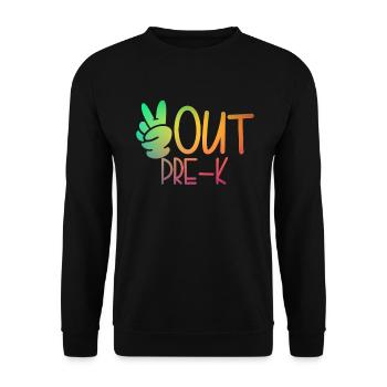 Frieden aus dem Abschluss vor dem K-Abschluss Frie - Unisex Pullover - Schwarz - Vorne - Alina (178cm) & Michal (187cm)
