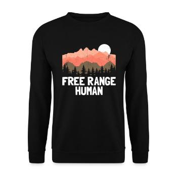 Freilandfrau im Freien lustige Frauencamping - Unisex Pullover - Schwarz - Vorne - Alina (178cm) & Michal (187cm)