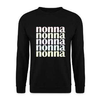 Nonna Muttertag Italienische Oma Frauen Nonna - Unisex Pullover - Schwarz - Vorne - Alina (178cm) & Michal (187cm)