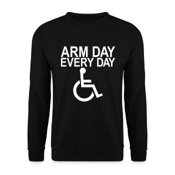 Jeden Tag behinderte Arm t�glich behindert behinde - Unisex Pullover - Schwarz - Vorne - Alina (178cm) & Michal (187cm)