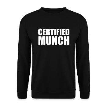 Zertifiziert munch lustig für Erwachsene Humor zer - Unisex Pullover - Schwarz - Vorne - Alina (178cm) & Michal (187cm)
