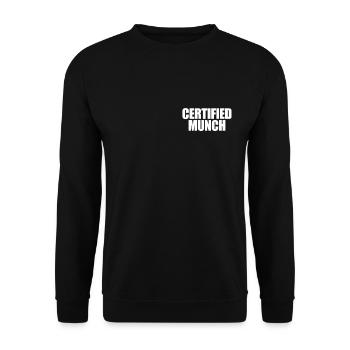 Zertifiziert munch lustig f�r Erwachsene Humor zer - Unisex Pullover - Schwarz - Vorne - Alina (178cm) & Michal (187cm)