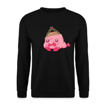 Blobfish Queen Damen Blobfish Queen - Unisex Pullover - Schwarz - Vorne - Alina (178cm) & Michal (187cm)