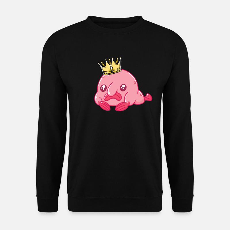 Blobfish King Herren Blobfish King - Unisex Pullover - Schwarz