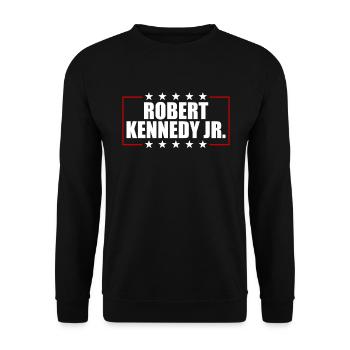 Robert Kennedy Jr. f�r Pr�sident '24 RFK Jr. 2024 - Unisex Pullover - Schwarz - Vorne - Alina (178cm) & Michal (187cm)