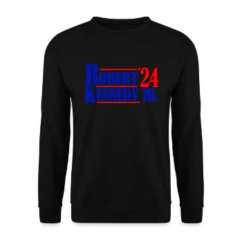 Robert Kennedy Jr. f�r Pr�sident '24 RFK Jr. 2024 - Unisex Pullover - Schwarz - Vorne - Alina (178cm) & Michal (187cm)