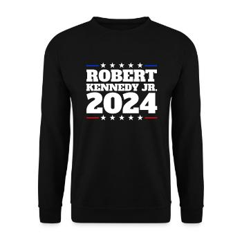 Robert Kennedy Jr. f�r Pr�sident '24 RFK Jr. 2024 - Unisex Pullover - Schwarz - Vorne - Alina (178cm) & Michal (187cm)