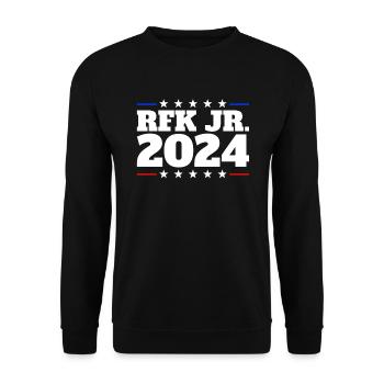 Robert Kennedy Jr. f�r Pr�sident '24 RFK Jr. 2024 - Unisex Pullover - Schwarz - Vorne - Alina (178cm) & Michal (187cm)