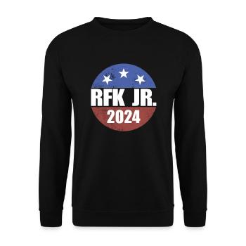 Robert Kennedy Jr. f�r Pr�sident '24 RFK Jr. 2024 - Unisex Pullover - Schwarz - Vorne - Alina (178cm) & Michal (187cm)